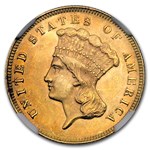 $3 Gold Princess MS-63 NGC/PCGS