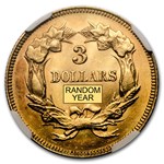 $3 Gold Princess MS-63 NGC/PCGS