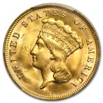 $3 Gold Princess MS-64 NGC/PCGS