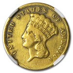 $3 Gold Princess VF Details (Cleaned)
