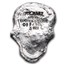 3 oz Hand Poured Silver Bar - Angry Skull