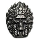 3 oz Hand Poured Silver - Chieftain Skull