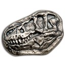 3 oz Hand Poured Silver - MPM (T-Rex Fossil, w/Wooden Crate)