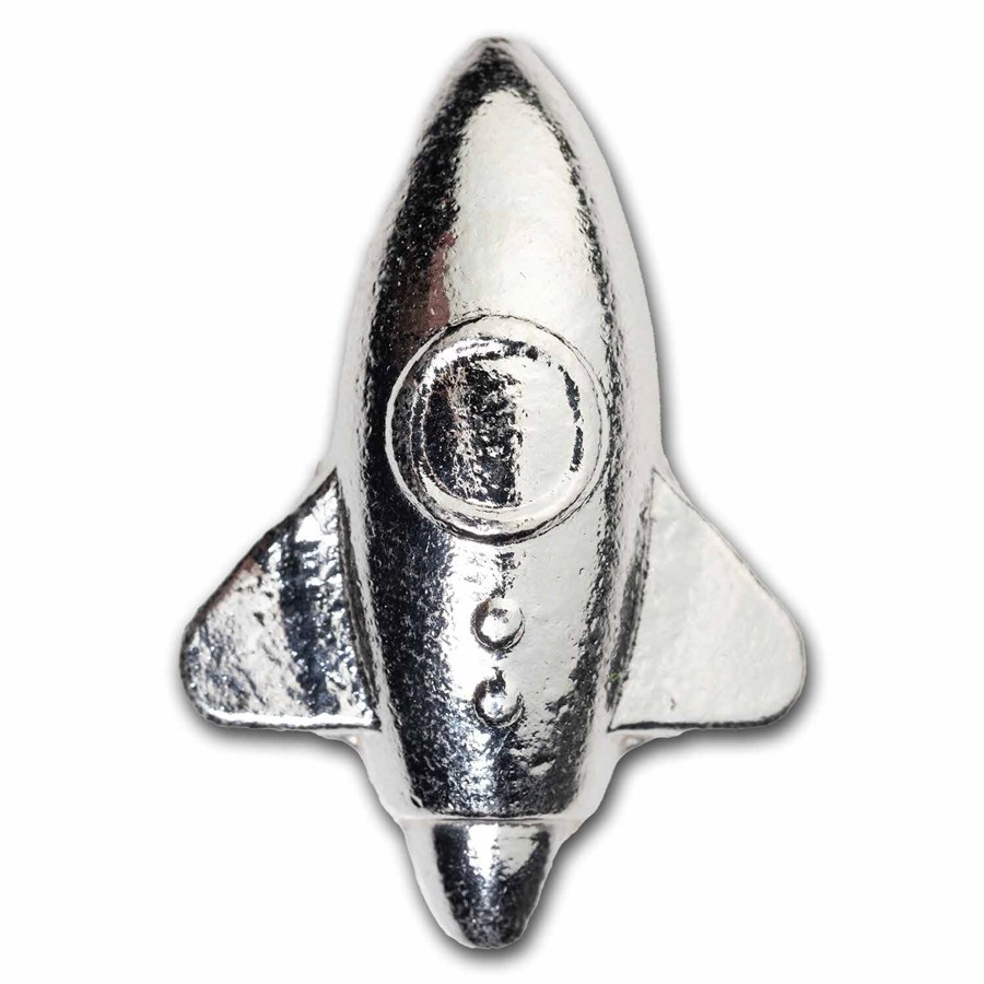 3 oz Hand Poured Silver - Rocket To Da Moon