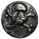 3 oz Hand Poured Silver Round - Shipwreck, Skull & Bones