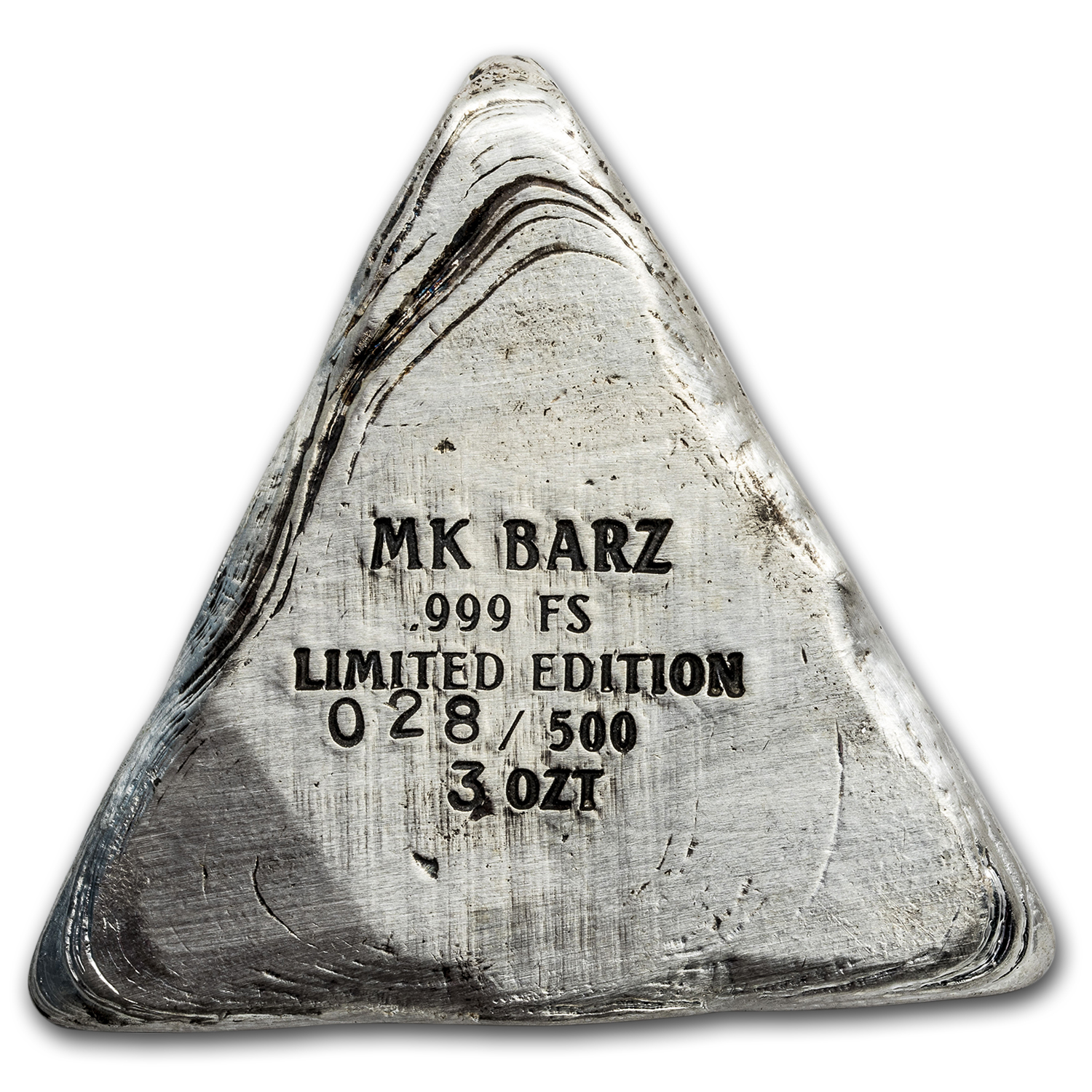 Buy 3 oz Hand Poured Silver Triangle - Captains Loot | APMEX