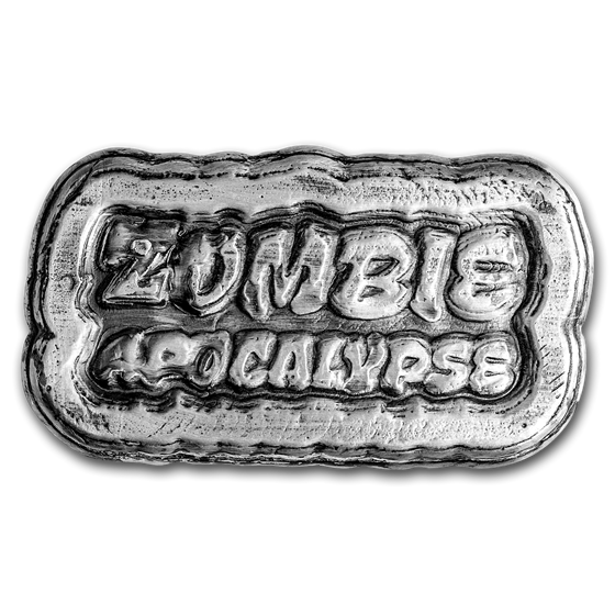 3 oz Hand Poured Silver - Zombie Apocalypse 3 oz Hand Poured Silver - Zombie Apocalypse