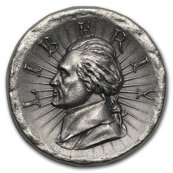 3 oz Outré High Relief Silver Round - Jefferson Liberty 3 oz Outré High Relief Silver Round - Jefferson Liberty