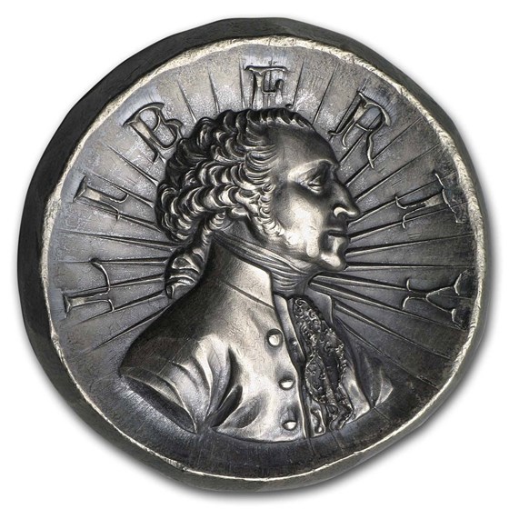 3 oz Outré High Relief Silver Round - Washington 3 oz Outré High Relief Silver Round - Washington