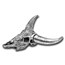 3 oz Silver Hand Poured Statue - Decorated Longhorn Skull