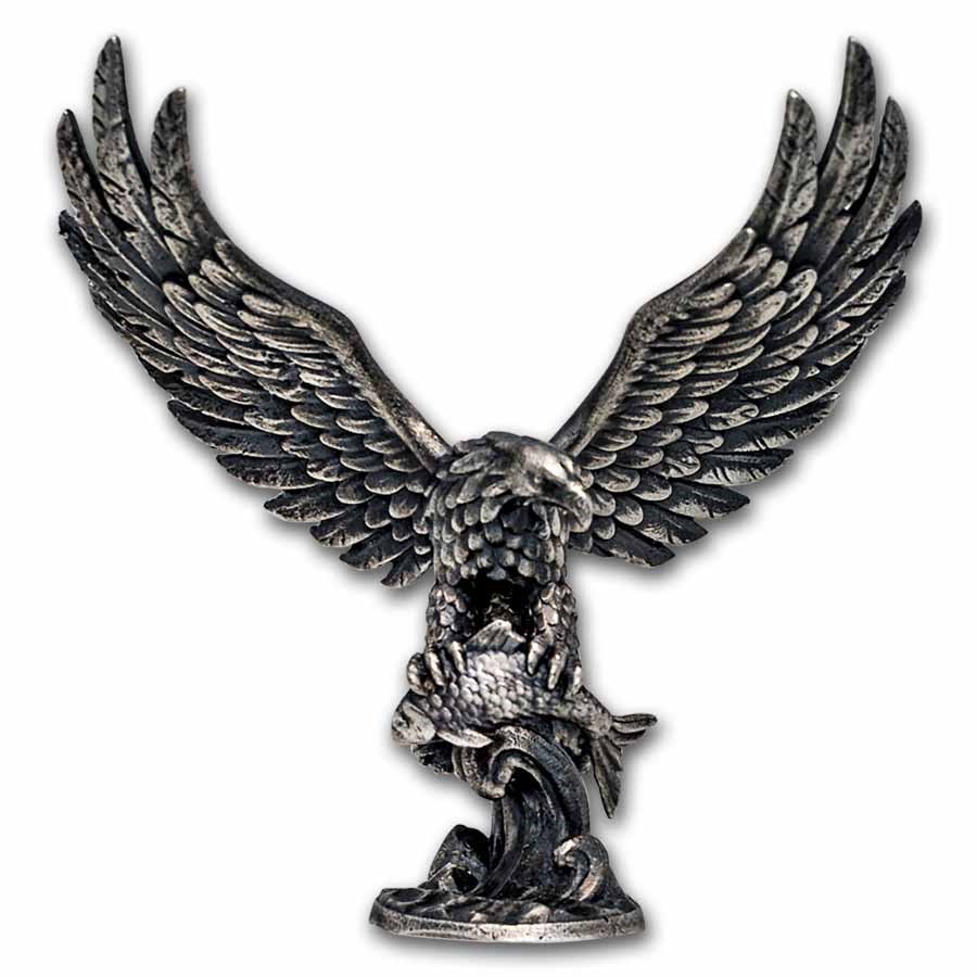 3 oz Silver Hand Poured Statue - Eagle