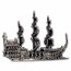 3 oz Silver Hand Poured Statue - Flying Dutchman