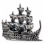 3 oz Silver Hand Poured Statue - Flying Dutchman