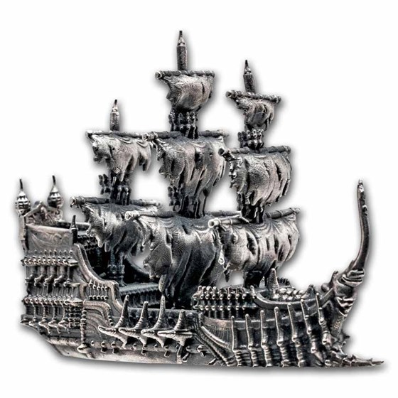 3 oz Silver Hand Poured Statue - Flying Dutchman 3 oz Silver Hand Poured Statue - Flying Dutchman