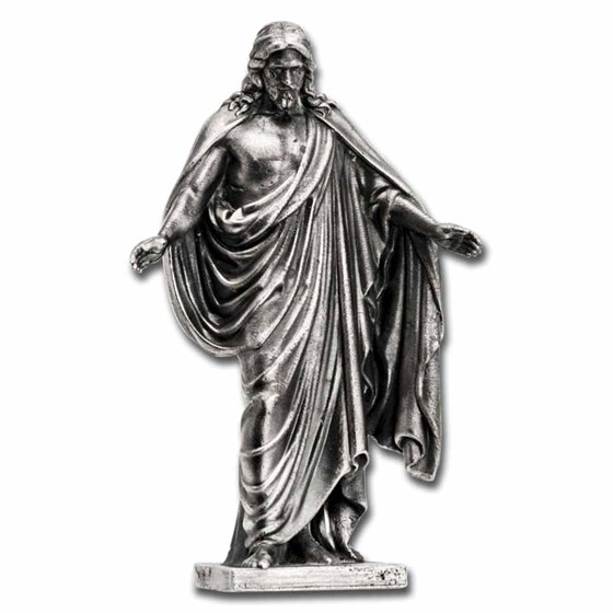 3 oz Silver Hand Poured Statue - Jesus