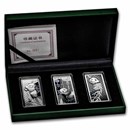 3 x 20 gram Silver Bar Set - Shanghai Mint Panda (with Box & COA)