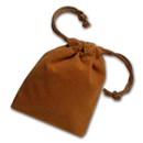 3 x 4 Velour Draw String Pouch (Brown)
