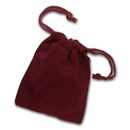 3 x 4 Velour Draw String Pouch (Burgundy)