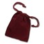 3 x 4 Velour Draw String Pouch (Burgundy)