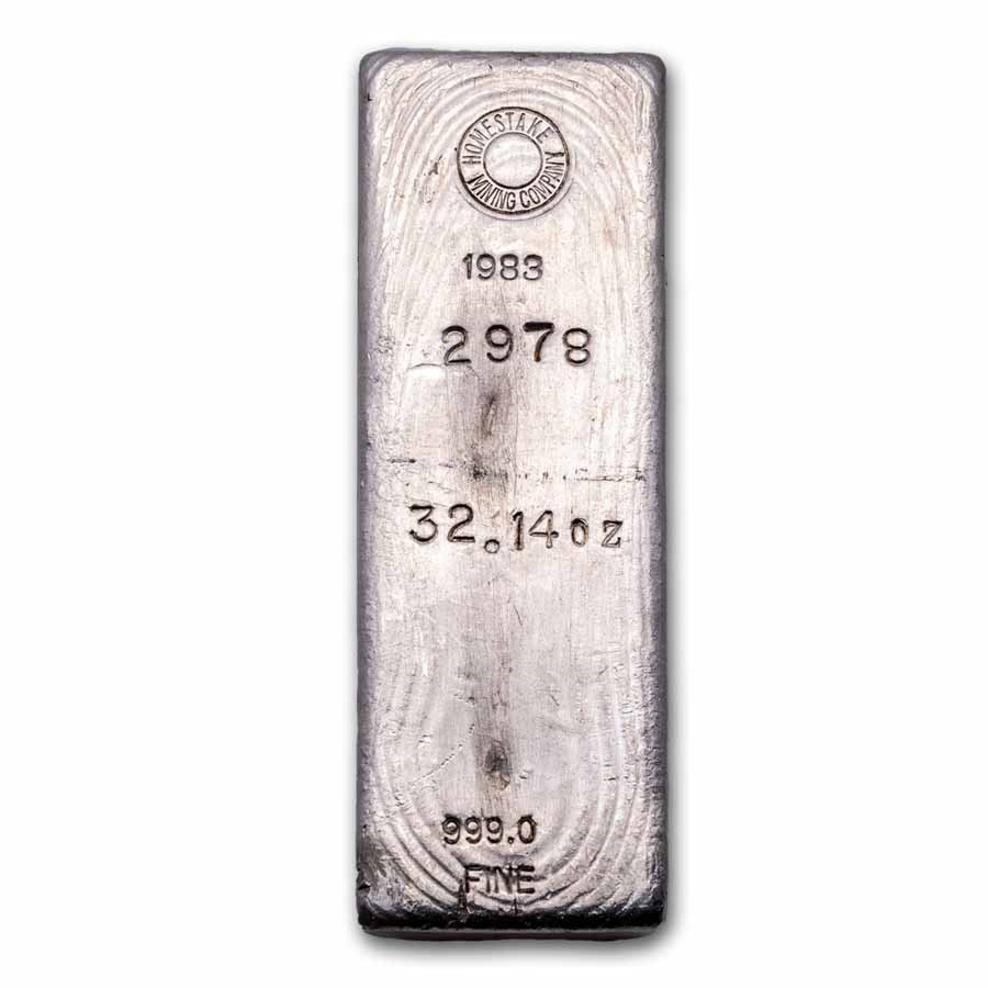 Buy 32.14 oz Silver Bar - Homestake Mining Company | APMEX