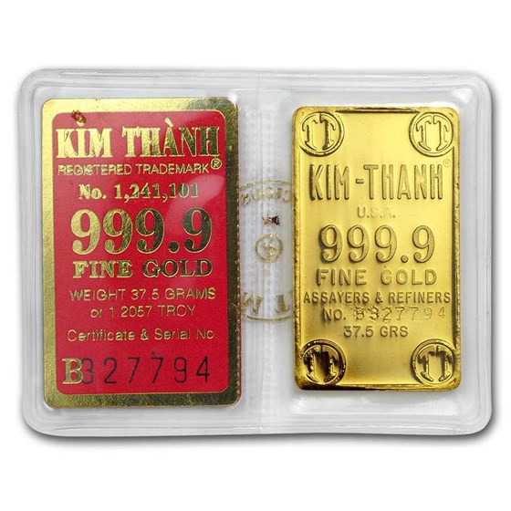 37.50 gram Gold Bar - Secondary Market (w/Assay)