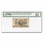 3rd Issue Fractional Currency 10 Cents AU-53 PMG (Fr#1253)