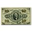 3rd Issue Fractional Currency 10 Cents AU (Fr#1255)