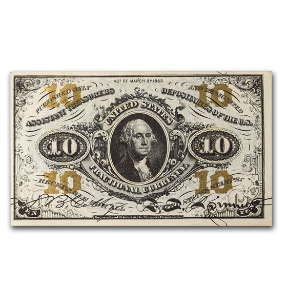 3rd Issue Fractional Currency 10 Cents CCU (Fr#1255) 3rd Issue Fractional Currency 10 Cents CCU (Fr#1255)
