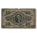 3rd Issue Fractional Currency 10 Cents Fine (Fr#1255)