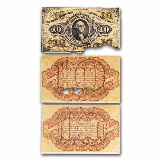 3rd Issue Fractional Currency 10 Cents VG/AU(Fr#1253)Specimen Set 3rd Issue Fractional Currency 10 Cents VG/AU(Fr#1253)Specimen Set
