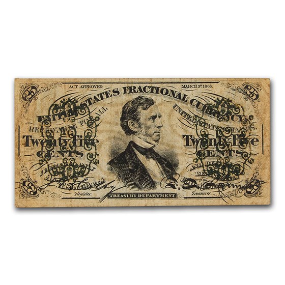 3rd Issue Fractional Currency 25 Cents Fine (Fr#1294)