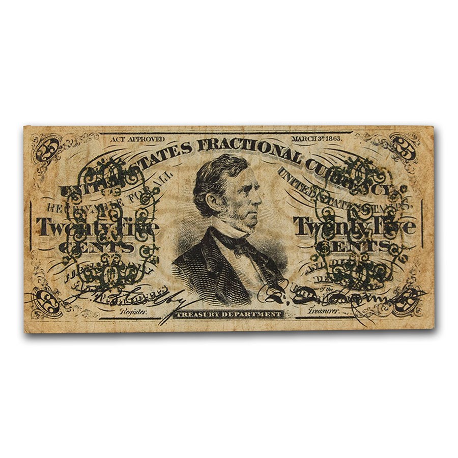 3rd Issue Fractional Currency 25 Cents Fine (Fr#1294)