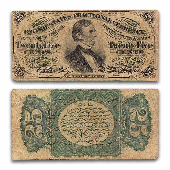 3rd Issue Fractional Currency 25 Cents VG (Fr#1294) 3rd Issue Fractional Currency 25 Cents VG (Fr#1294)