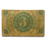 3rd Issue Fractional Currency 3 Cents VG (Fr#1227)