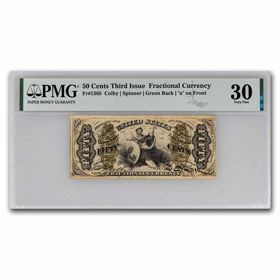 3rd Issue Fractional Currency 50 Cents VF-30 PMG (Fr#1364) 3rd Issue Fractional Currency 50 Cents VF-30 PMG (Fr#1364)