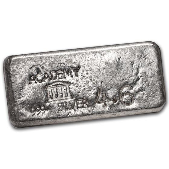 4.6 oz Silver Bar - Academy (Vintage) 4.6 oz Silver Bar - Academy (Vintage)