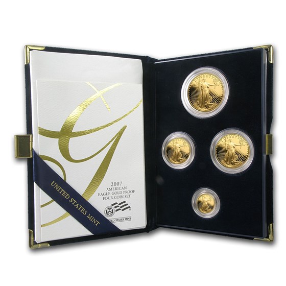 4-Coin Proof American Gold Eagle Set (Random Year, w/Box & COA) 4-Coin Proof American Gold Eagle Set (Random Year, w/Box & COA)