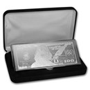 4 oz Silver Bar - 2019 $100 Bill (w/Box & COA)