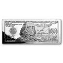 4 oz Silver Bar - 2026 $100 Bill (w/Box & COA)