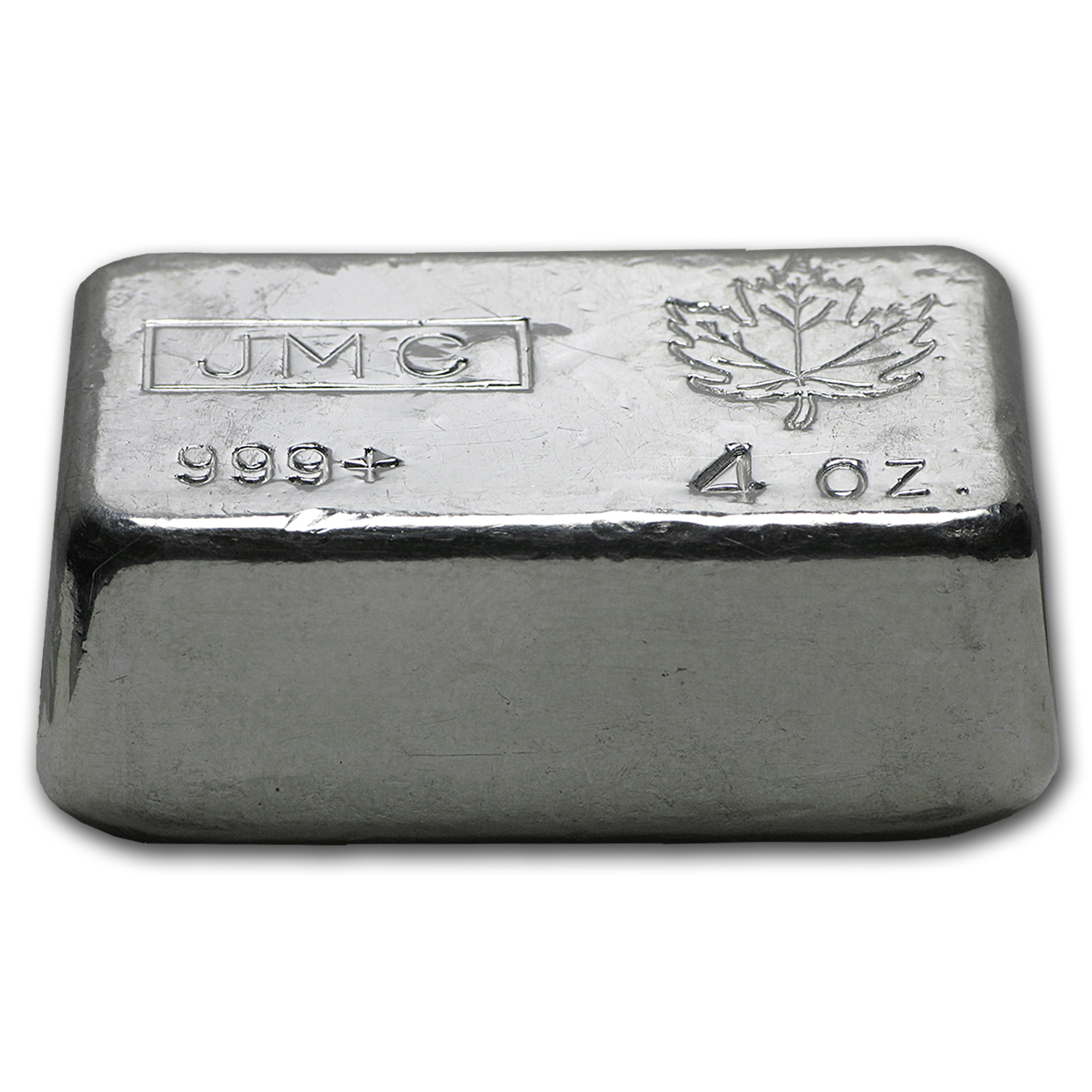 Buy 4 oz Silver Bar - Johnson Matthey Canada (Poured, Maple Leaf
