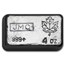 4 oz Silver Bar - Johnson Matthey Canada (Poured, Maple Leaf)