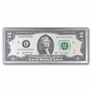 4 oz Silver Colorized Bar - $2 Jefferson Bill (w/Box & COA + $2)