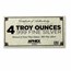 4 oz Silver Colorized Bar - Christmas Tree (Vertical, w/Box)