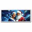 4 oz Silver Colorized Bar - Patriotic Santa & Mrs. Claus Estate