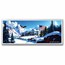 4 oz Silver Colorized Bar - Patriotic Santa & Mrs. Claus Estate