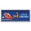 4 oz Silver Colorized Bar - Santa's Sleigh & Reindeer (w/Box)