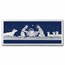 4 oz Silver Colorized Bar - Silver Shimmer Nativity Scene (w/Box)