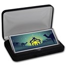 4 oz Silver Colorized Bar - Starry Night Nativity (w/Box)