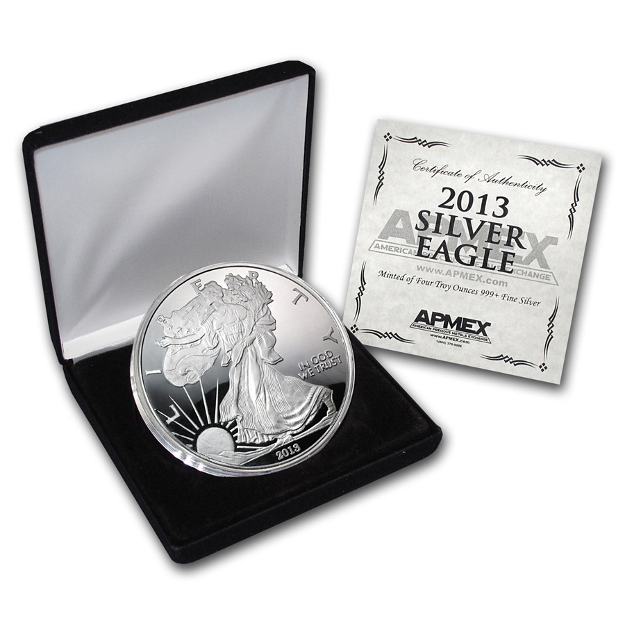 4 oz Silver Round - 2013 Silver Eagle (w/Box & COA)