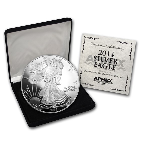 4 oz Silver Round - 2014 Silver Eagle (w/Box & COA) 4 oz Silver Round - 2014 Silver Eagle (w/Box & COA)